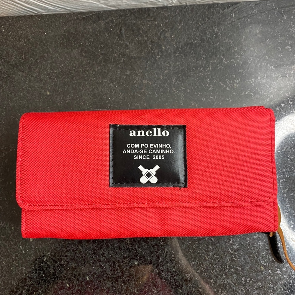 New Without Tags Anello Red Wallet Snap Closure